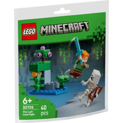 LEGO Minecraft The Lush Cave Fight Building Kit For Ages 6+ LEGO Minecraft The Lush Cave Fight Building Kit