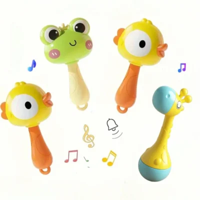 Cute animal Hand Cranked Bell – Early Childhood LearningToy That Enhances Grip Strength Promotes Visual And Auditory Development