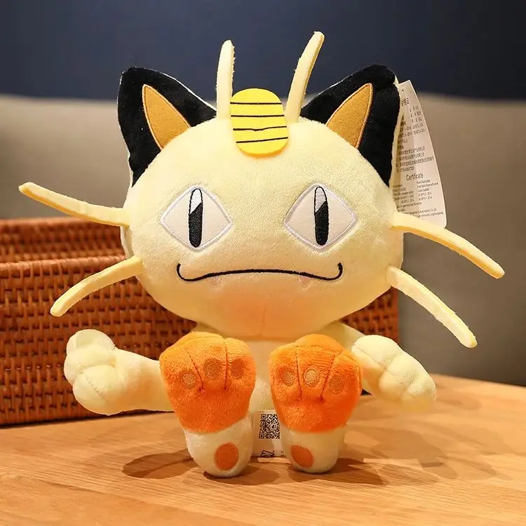 25CM Original Pokemon Meowth Peluche Stuffed Plush Toys Plushie Soft Animal Kawaii Anime Dolls Birthday Gift For Kids Girl Boy