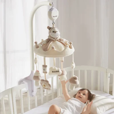 Banshili Baby Crib Toy Music Bed Bell Baby Mobile Cute Cartoon Soothing Boys and Girls Toys Baby Mobile for Crib Baby